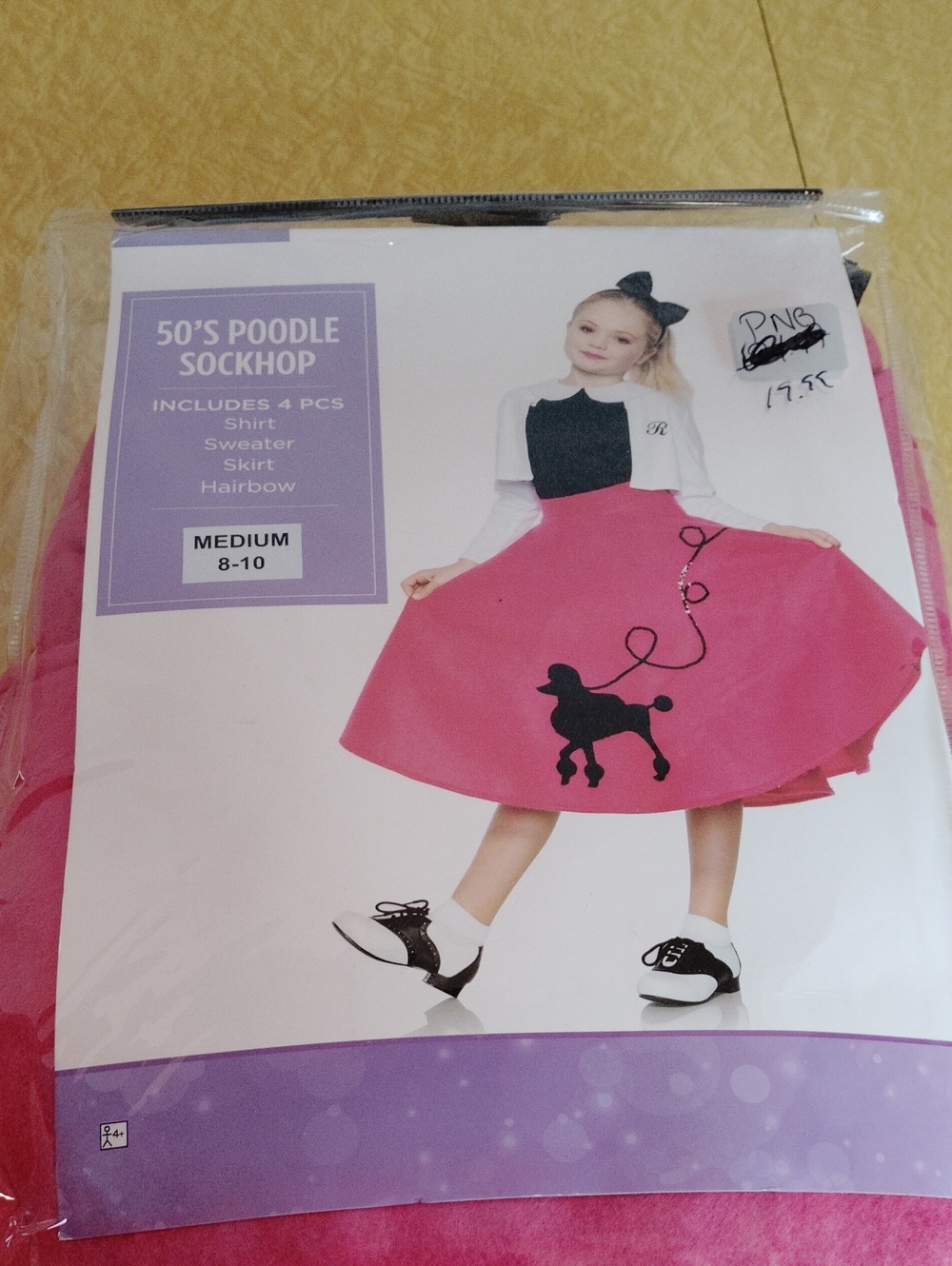50'S Poodle Sockhop Halloween Costume Size M, 8-10 New